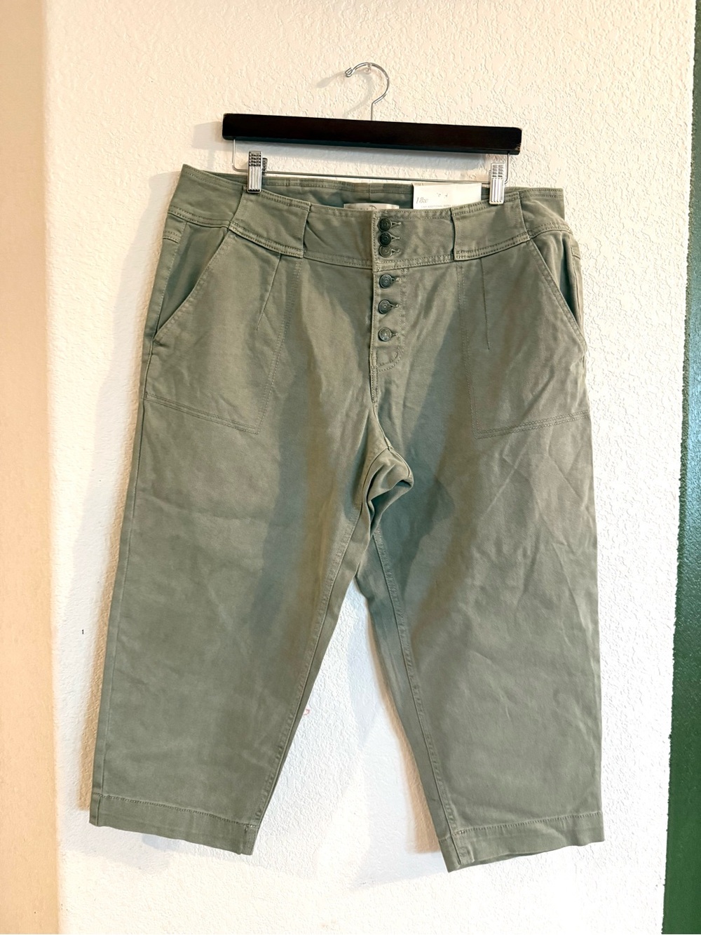 NWT CATO Womens Capri Pedal Pusher Denim Button Fly Retro Plus Size 18